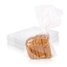 Gusseted Plastic Bread Bags 4 x 2 x 12, 1000 Pack of Plastic Bread Storage Bags, PE 1 Mil Clear Gusseted Plastic Bags, Waterproof Bread Storage Bags